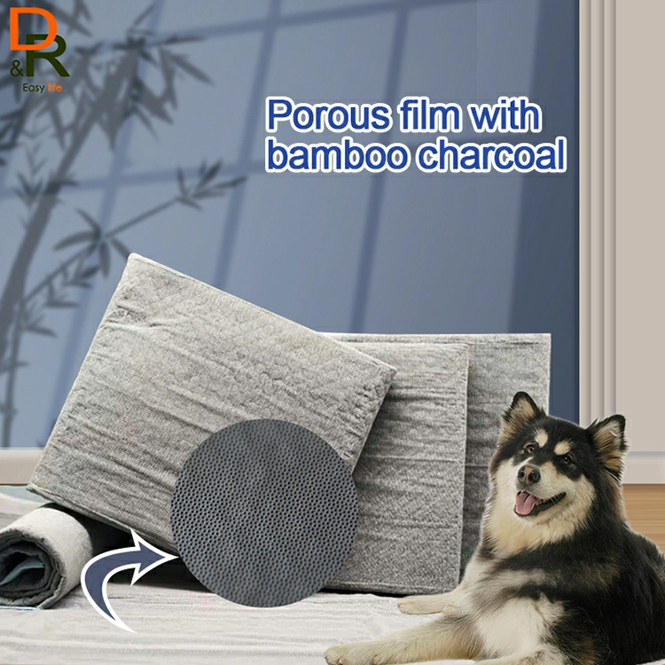XL disposable pet bamboo charcoal pads (6060), leak-proof pet training pads, bamboo charcoal adsorbs odor, pads pet for large pets