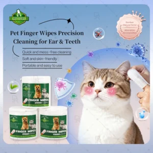 Disposable finger sleeve wipes for hygienic pet cleaning