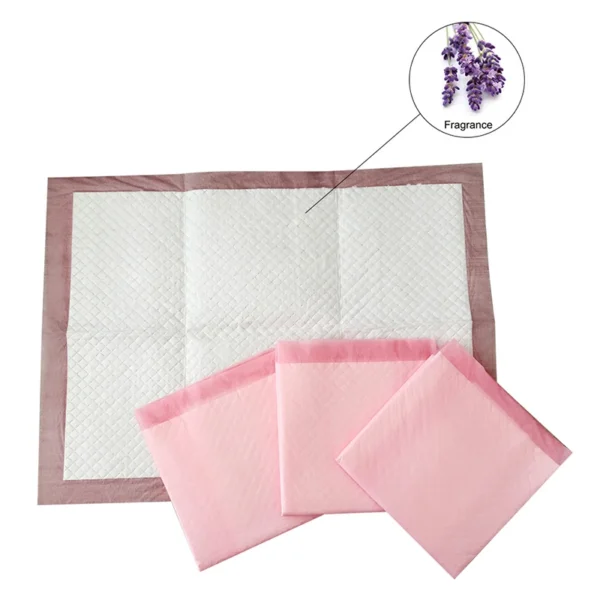 Perfumed dog pee pad with natural attractant