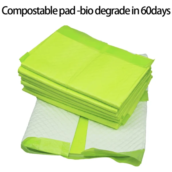 Recycled material dog training pad showing absorbent core
