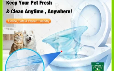 Biodegradable flushable wipes for hygienic pet cleaning