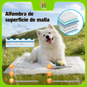 Almohadillas de orina de entrenamiento de mascotas de superficie de malla desechables